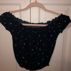 Brandy Melville cropped off the shoulder top